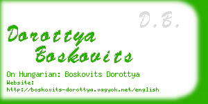 dorottya boskovits business card